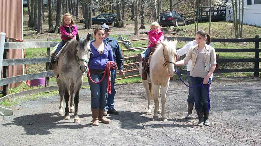 kids on ponies